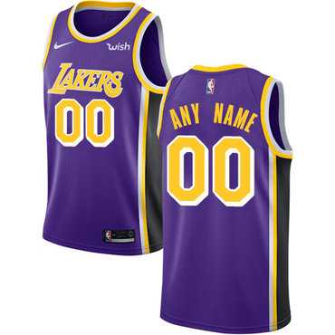 Men & Youth Customized Los Angeles Lakers Purple Nike Swingman Statement Edition Jersey